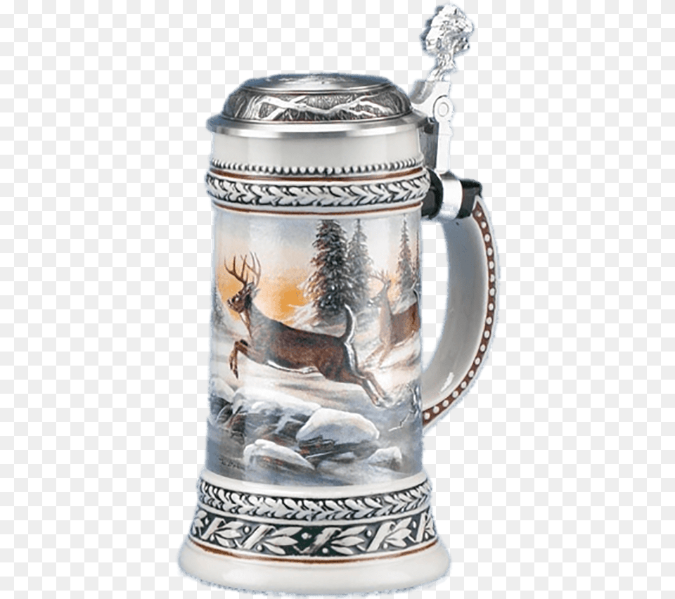 Beer Mug Winter Theme Beer Stein, Cup, Animal, Canine, Dog Png Image