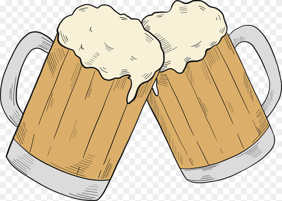 Beer Mugs Clipart, Cup, Alcohol, Beverage, Glass Free Transparent Png