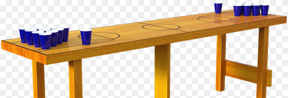 Beer Pong 960 Beer Pong Table Side View, Furniture, Cup, Wood, Dining Table Free Transparent Png