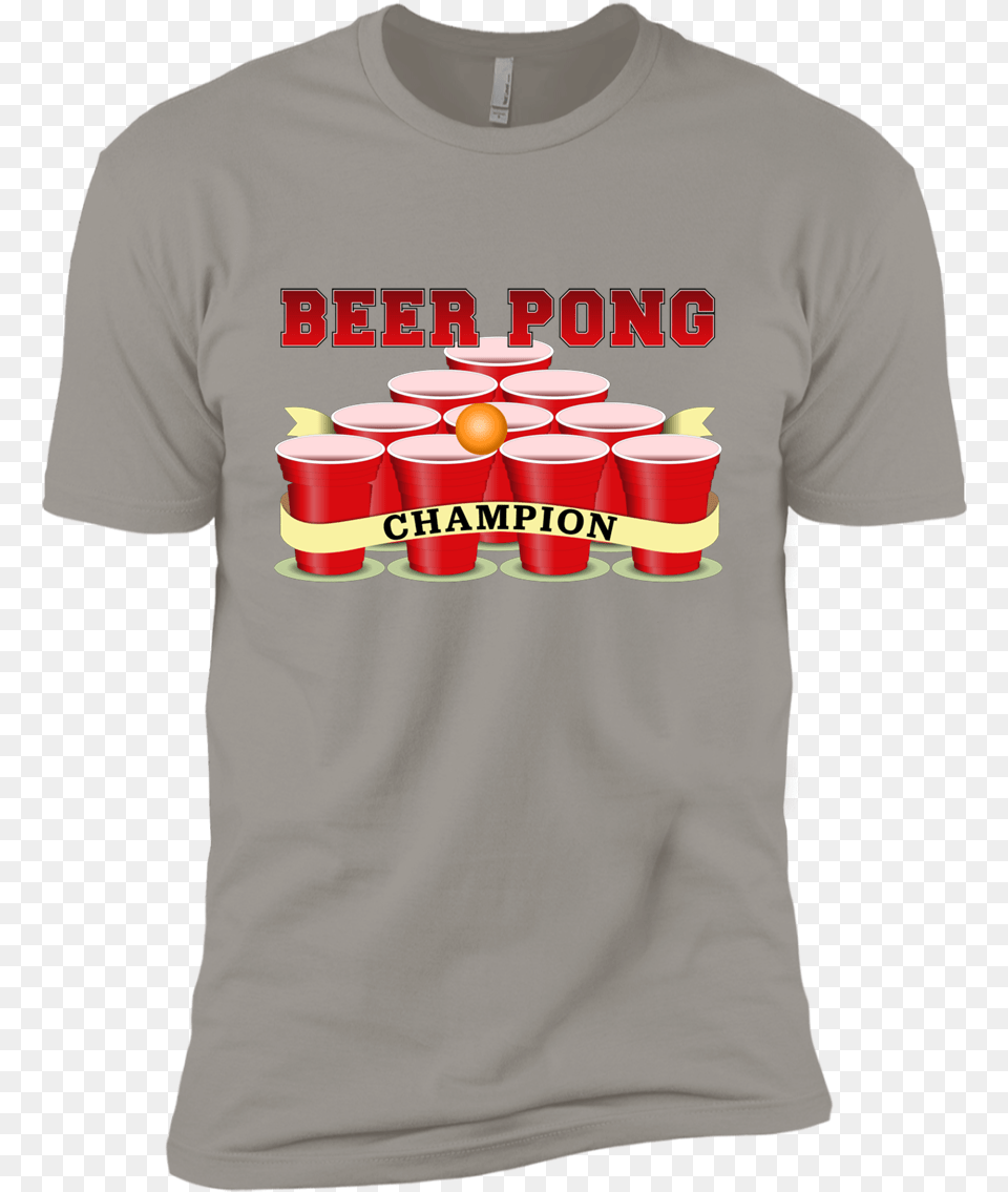 Beer Pong Champion Premium Short Sleeve T Shirt Active Shirt, Clothing, T-shirt Free Transparent Png