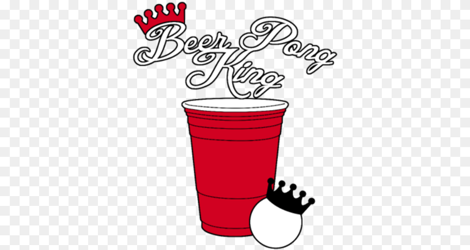 Beer Pong King Label Clip Art, Cutlery, Spoon, Cup, Disposable Cup Free Png