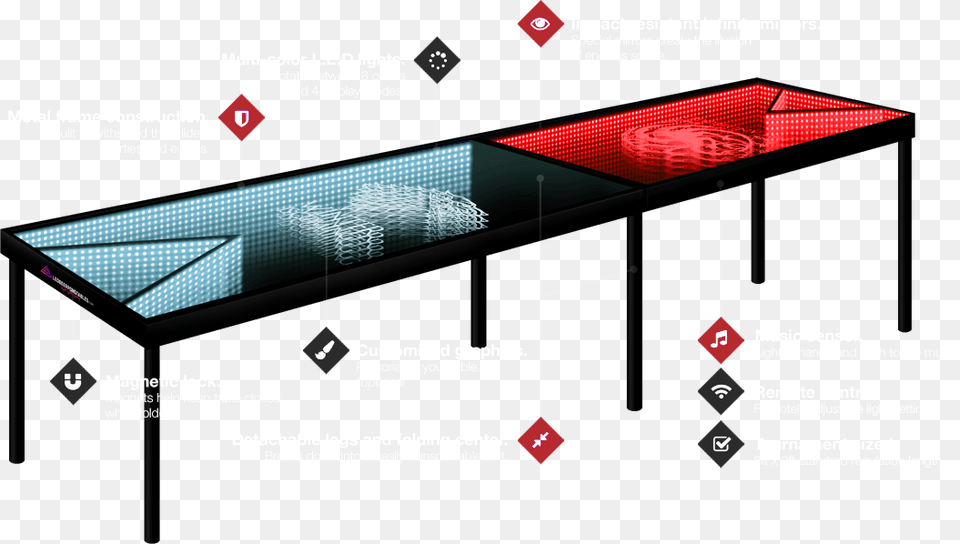 Beer Pong Tisch Led, Light, Lighting, Traffic Light, Furniture Png