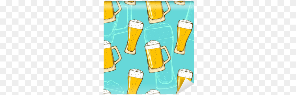 Beer Seamless Pattern Beer, Alcohol, Beverage, Glass, Beer Glass Png Image