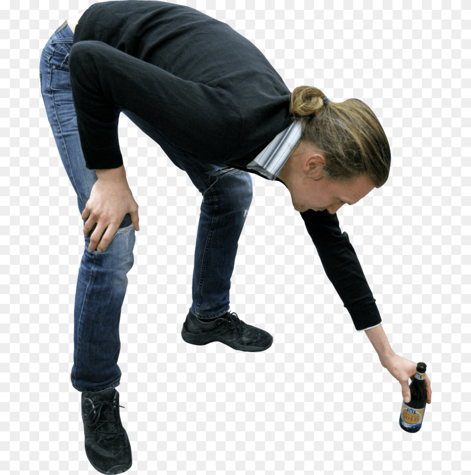 Beerbottle Man Bending Over, Shoe, Clothing, Footwear, Pants Png Image