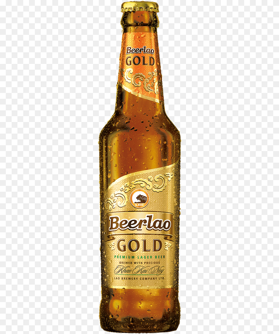 Beerlao Gold Beer Lao Gold, Alcohol, Beer Bottle, Beverage, Bottle Png Image