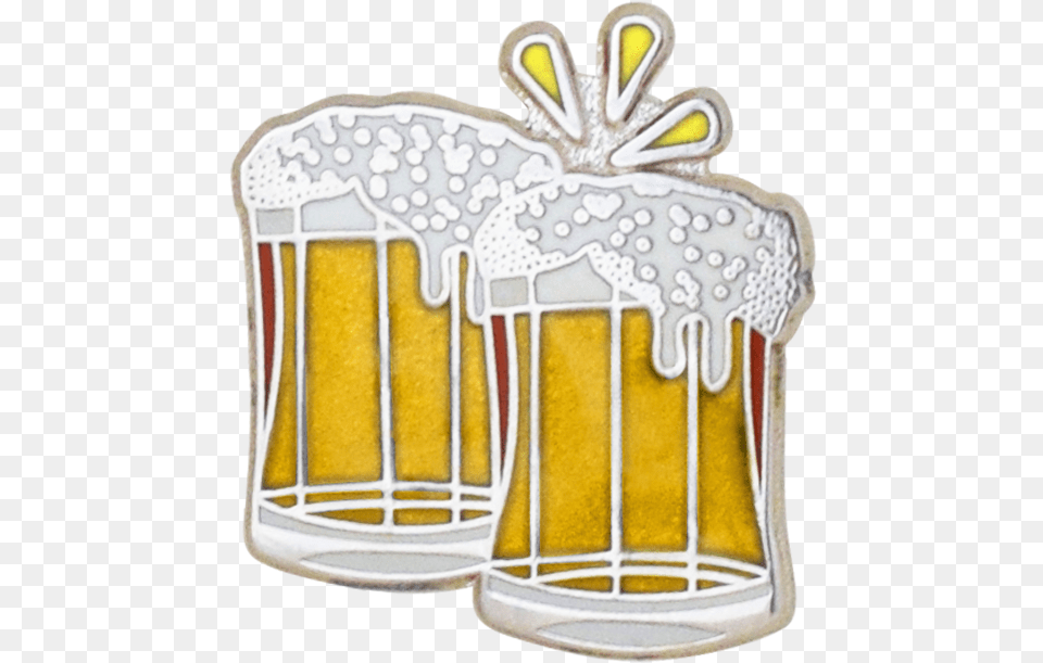 Beers Emoji Pin Vitreous Enamel, Alcohol, Beer, Beverage, Glass Png Image