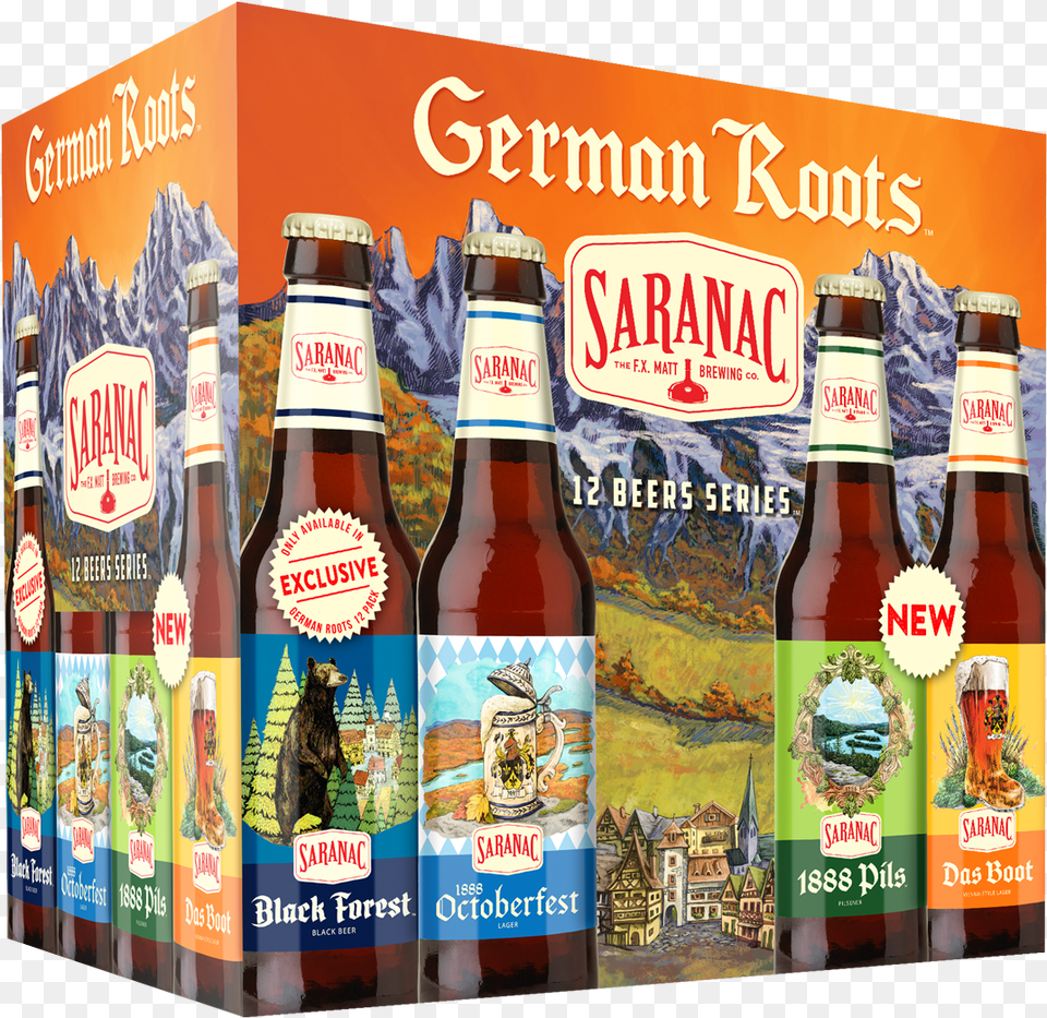 Beers Of Fall German Roots Pack Saranac Brewery Saranac German Roots Pack 2018, Alcohol, Liquor, Bottle, Beverage Free Png Download