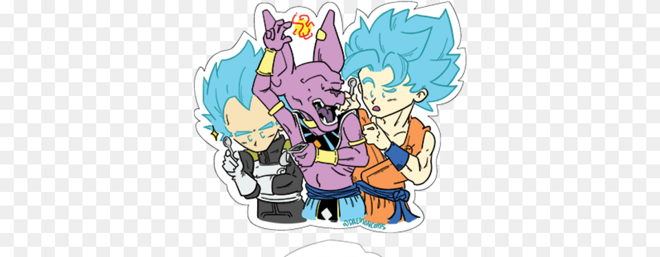 Beerus Group Water Proof Sticker Gabushop Online Store Cartoon, Book, Comics, Publication, Face Free Png