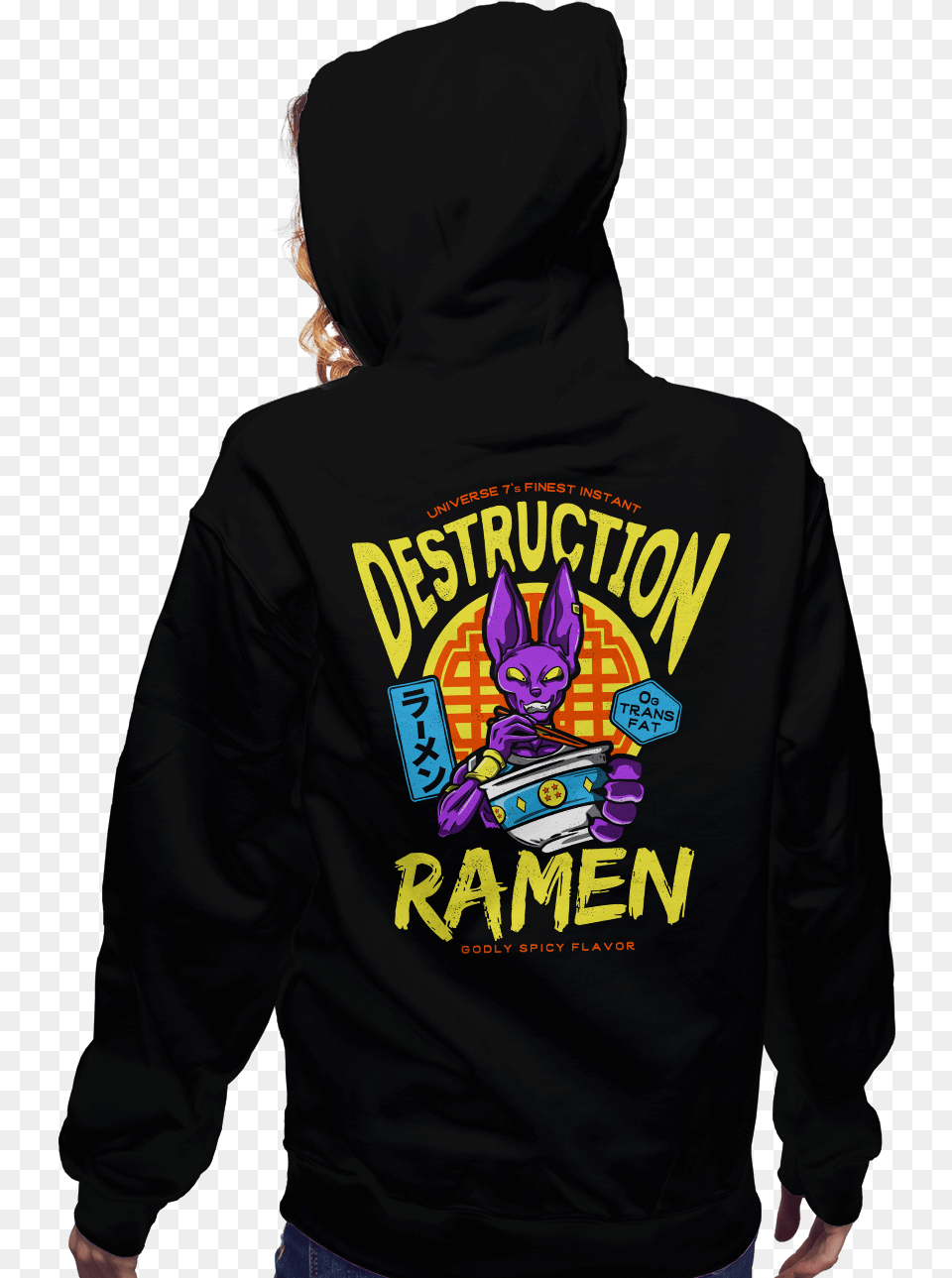 Beerus Ramen Dragon Ball Beerus T Shirts, Clothing, Hood, Hoodie, Knitwear Png Image