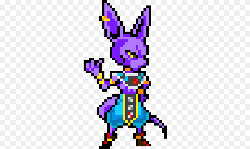 Beerus The Destroyer Pixel Art Hit Dragon Ball, Purple, Person Free Transparent Png