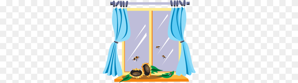 Bees, Curtain, Person Free Png Download