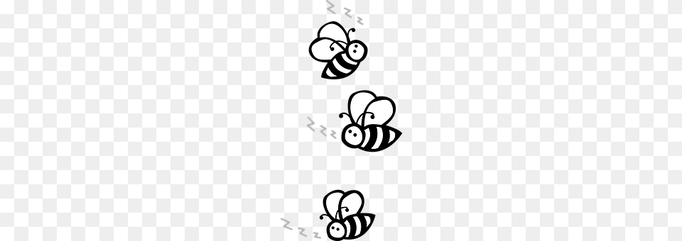 Bees Stencil, Nature, Outdoors, Snow Png Image