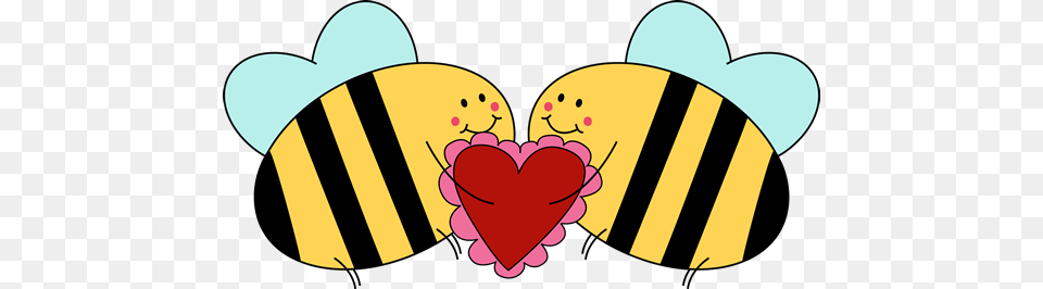 Bees Clipart Computer Valentines Day Clip Art Bee, Dynamite, Weapon, Balloon Png Image