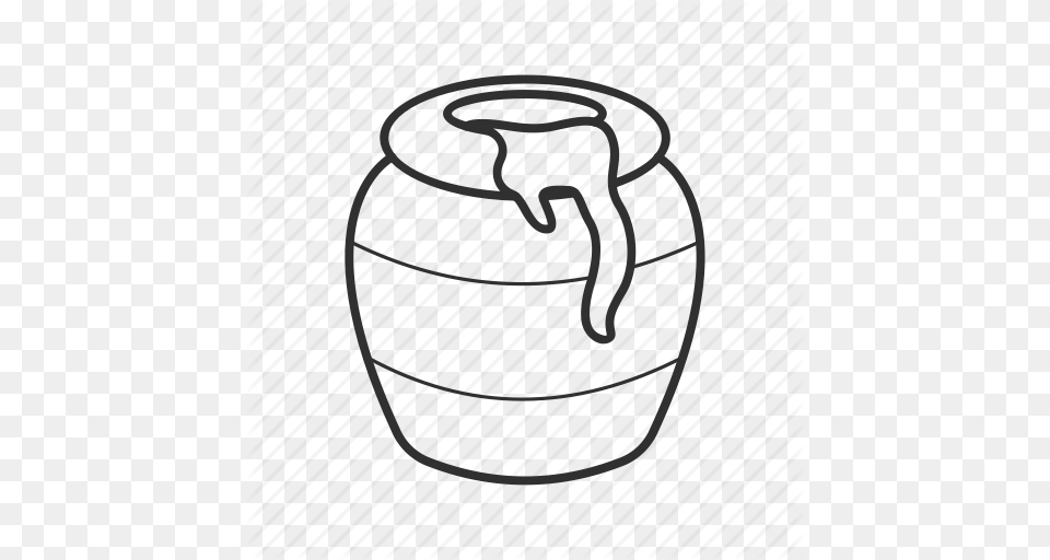 Bees Emoji Honey Honey Bee Honey Jar Honey Pot Pot Icon, Pottery, Gate, Urn Free Transparent Png