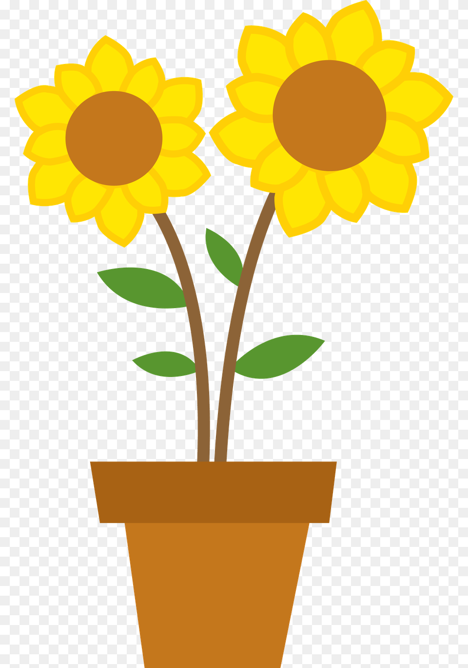 Bees Vaso Com Flores Desenho, Flower, Plant, Potted Plant, Sunflower Free Png Download