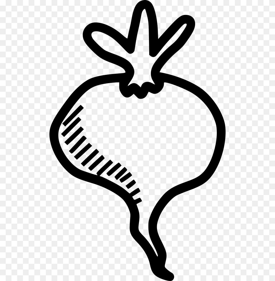 Beet Root Plant Spring Food Vegetable Comments Vegetables Icon Drawing, Stencil, Bow, Silhouette, Weapon Png Image