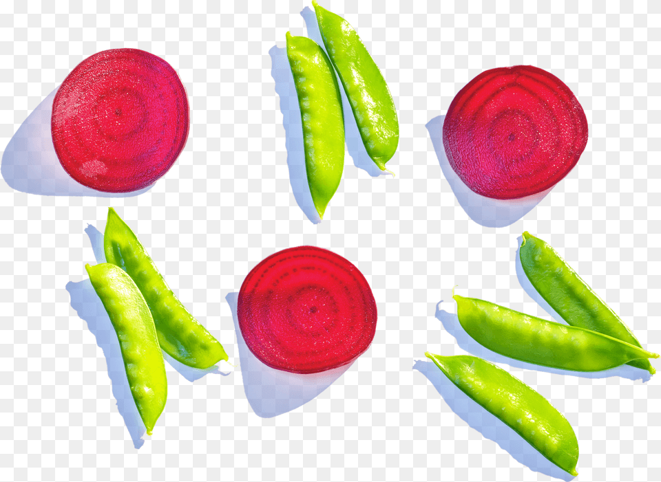 Beet Slices And Edamame Bird39s Eye Chili, Food, Produce, Pea, Plant Png