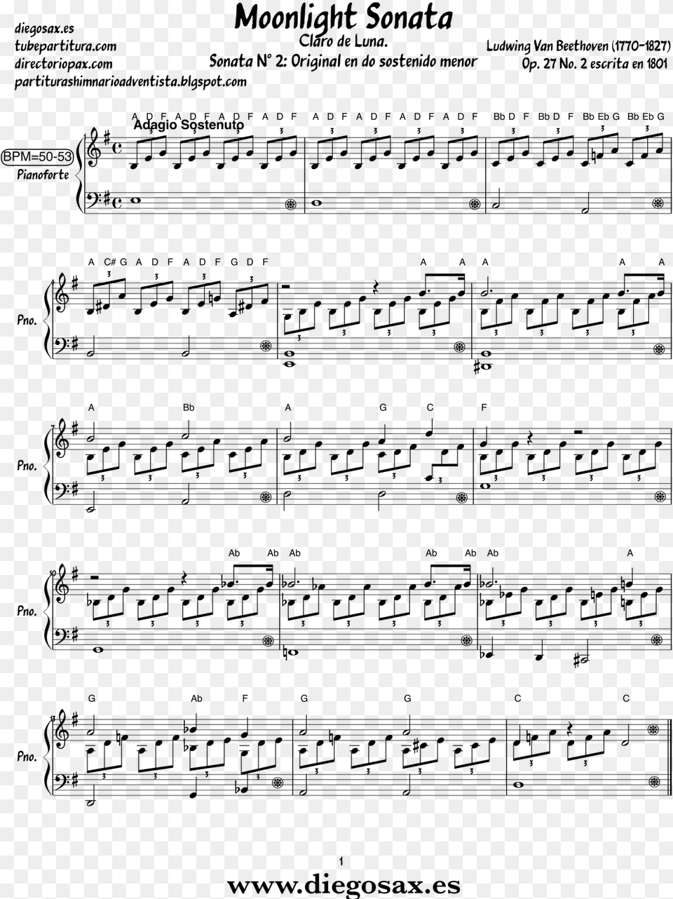 Beethoven Music Moonlight Sonata Music Sheets Piano Moonlight Sonata Partitura Piano, Gray Free Transparent Png