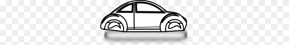 Beetle Car Outline Clip Art, Sedan, Stencil, Transportation, Vehicle Free Png