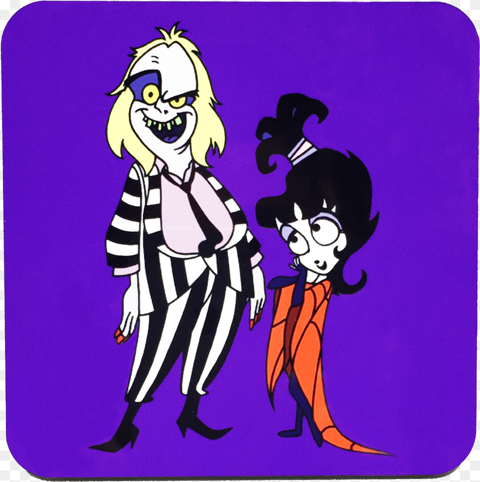 Beetlejuice Cartoon Drink Coaster, Book, Comics, Publication, Baby Png Image