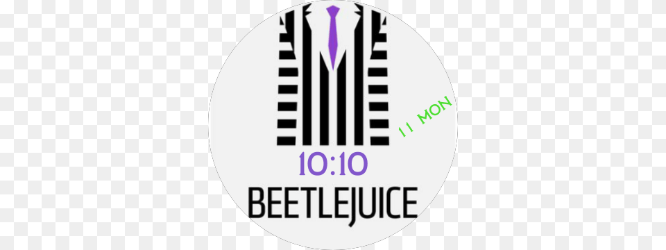 Beetlejuice For G Watch R, Logo, Disk Free Png