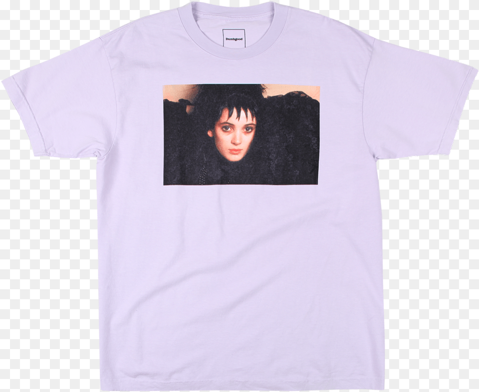 Beetlejuice Lydia Lavender Tee Active Shirt, Clothing, T-shirt, Adult, Face Png
