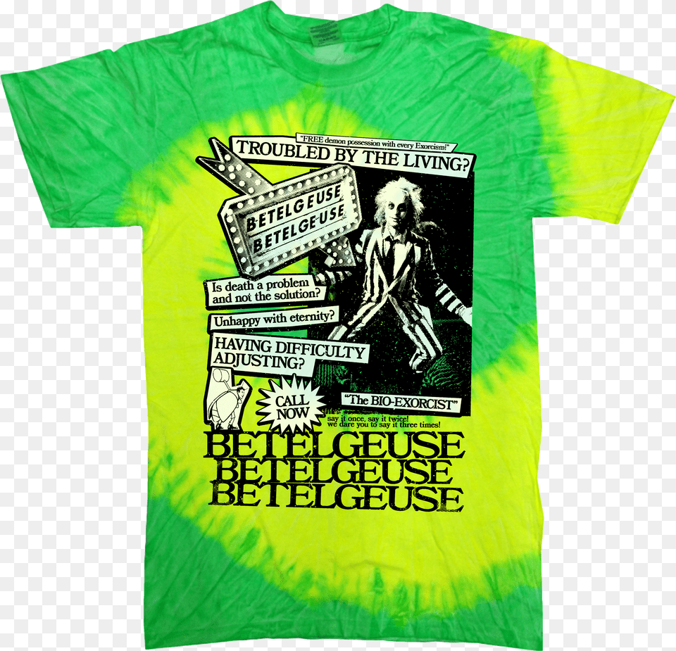 Beetlejuice Tie Dye T Shirt Free Png Download