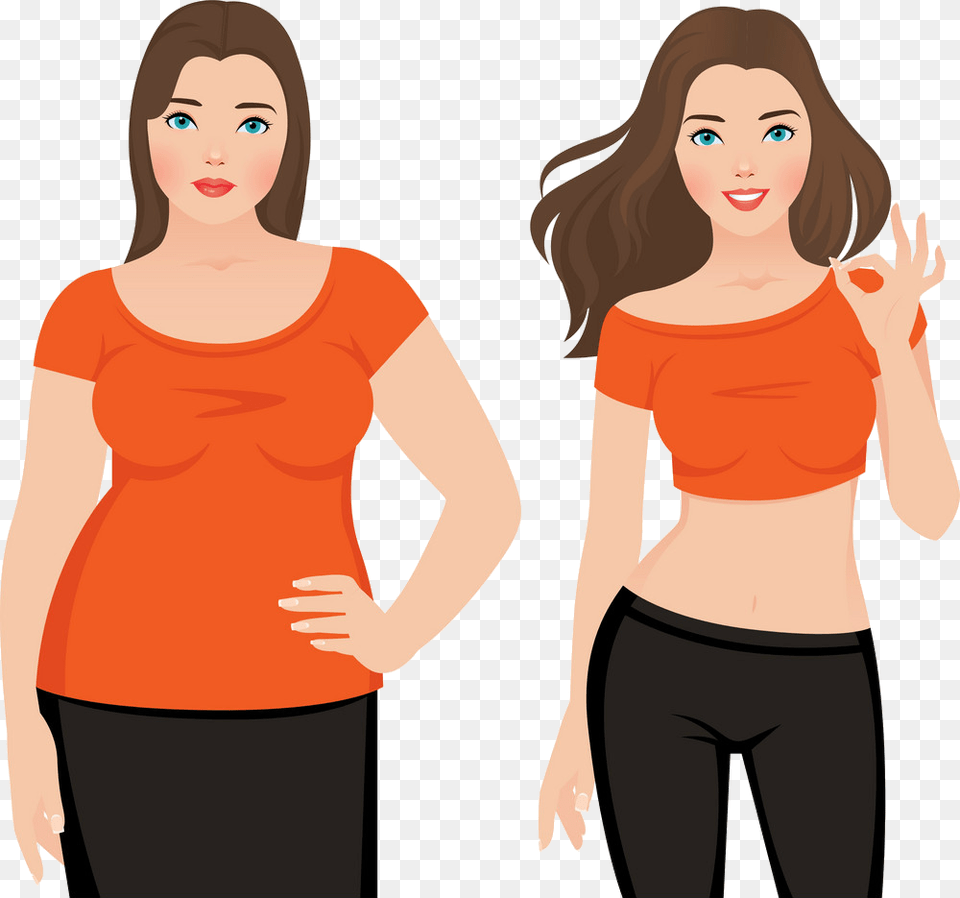 Before After Weight Loss Art, Adult, Person, Woman, Female Free Transparent Png