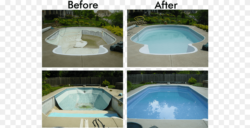 Before And After, Pool, Swimming Pool, Tub, Water Free Png Download