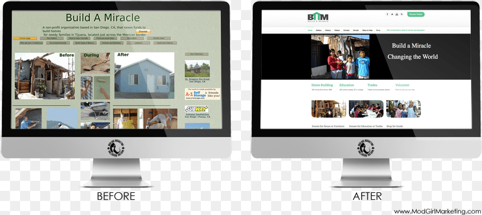 Before And After Web Design Build A Miracle Before After Website Design, Screen, Person, Electronics, Monitor Png Image