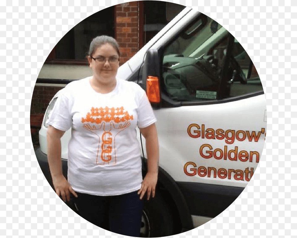 Before I Started Volunteering With Glasgow39s Golden Banner, T-shirt, Clothing, Adult, Person Free Transparent Png