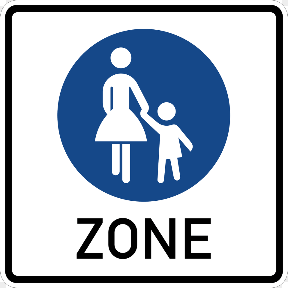 Begin Of A Pedestrian Zone Clipart, Sign, Symbol, Road Sign Png