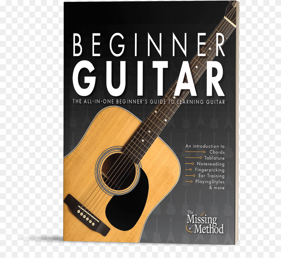 Beginner Guitar Book Cover Acoustic Guitar, Musical Instrument Png