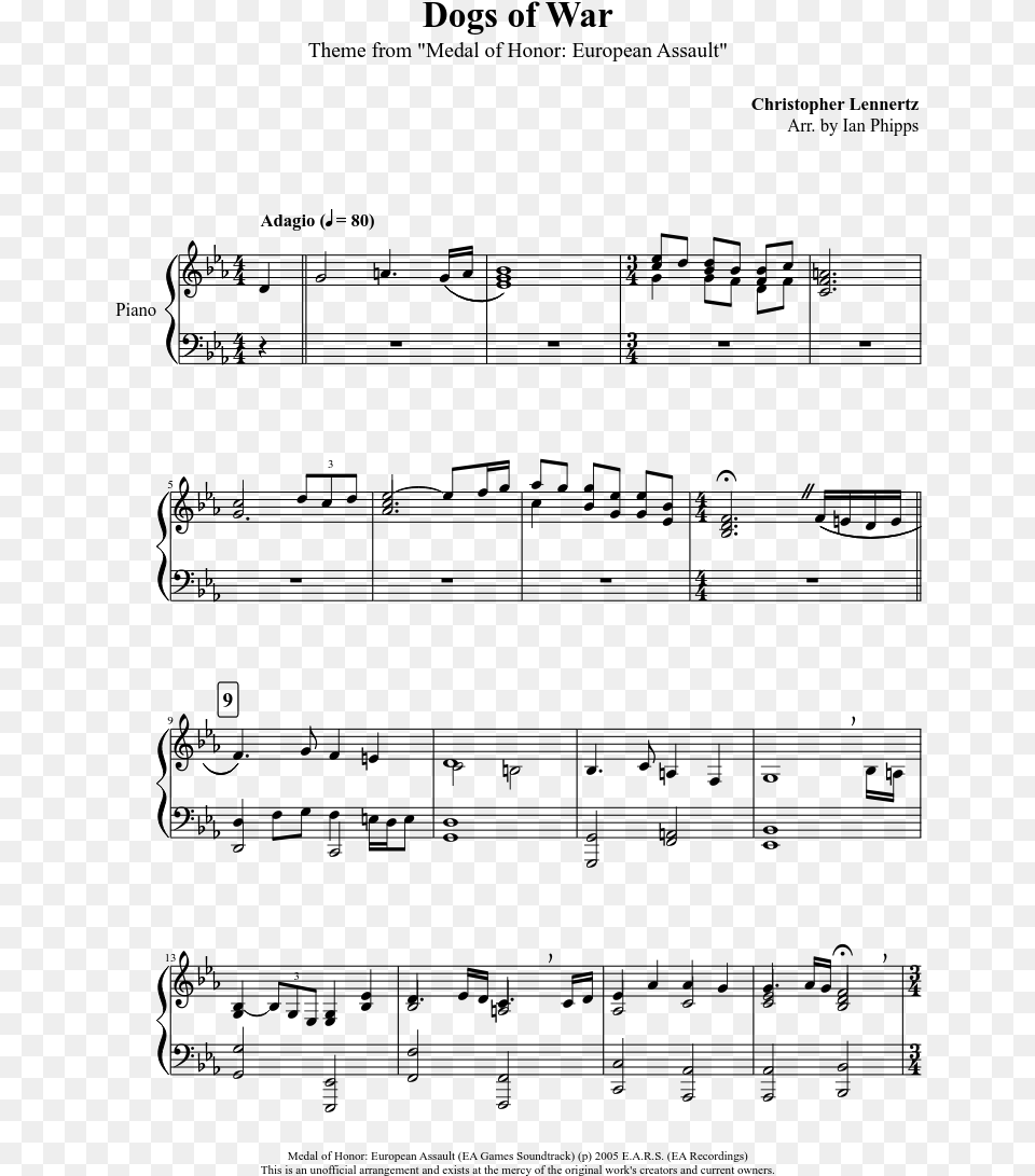 Beginner Moonlight Sonata Sheet Music, Gray Png