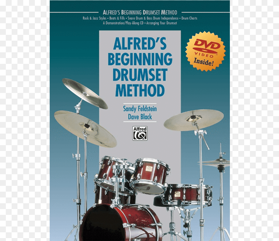 Beginning Drumset Method Book With Dvd Alfred Beginning Drumset Method Book With Cd, Musical Instrument, Percussion, Drum Png Image