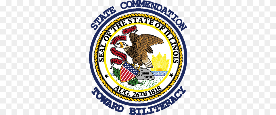 Beginning In The 2017 2018 School Year Lake Zurich Illinois Seal Of Biliteracy Diploma, Badge, Emblem, Logo, Symbol Png Image