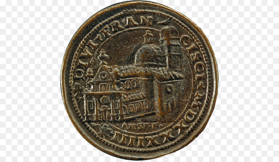 Beginning With His Laying Of The Foundation Stone On Church Of San Francesco Della Vigna Reverse, Coin, Money, Dime, Machine Png