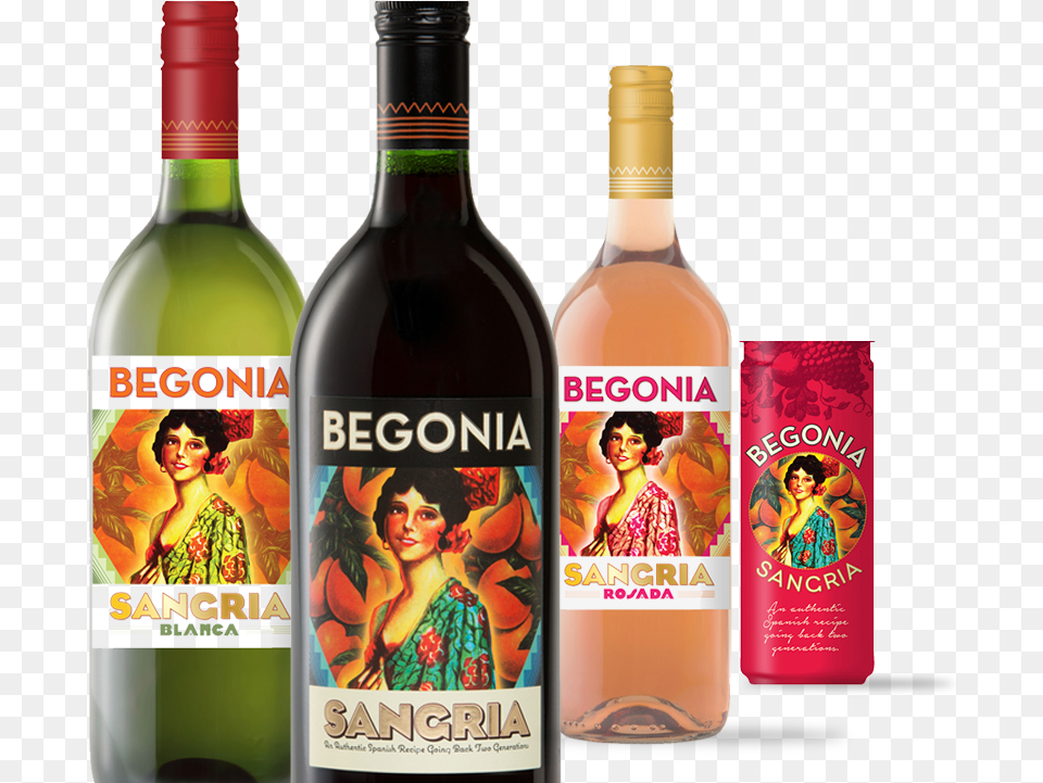 Begonia Sangria Cans, Alcohol, Beverage, Liquor, Wine Bottle Free Png