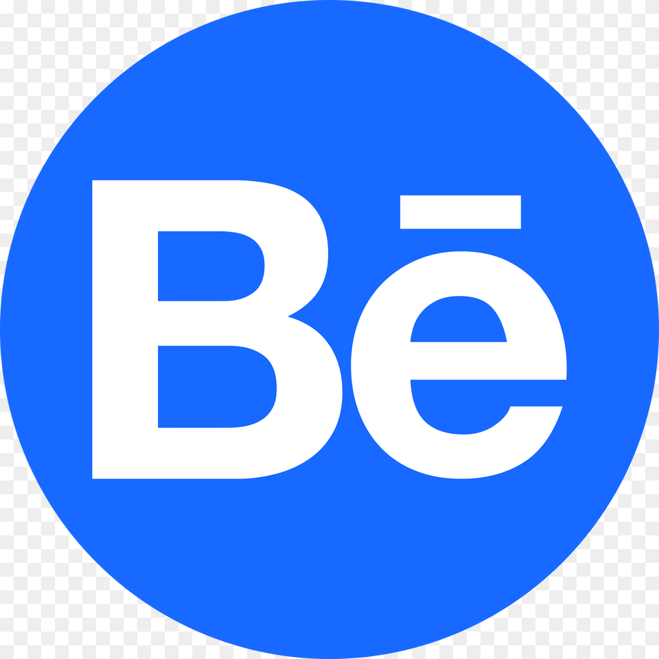 Behance Logo White, Disk, Symbol, Text, Number Free Png Download
