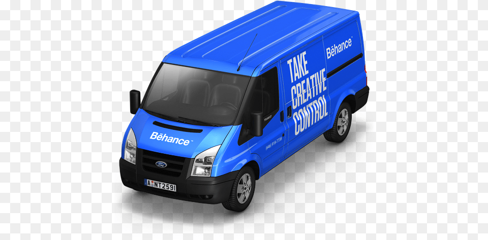 Behance Van Front Icon Pink Delivery Van, Moving Van, Transportation, Vehicle, License Plate Free Png Download