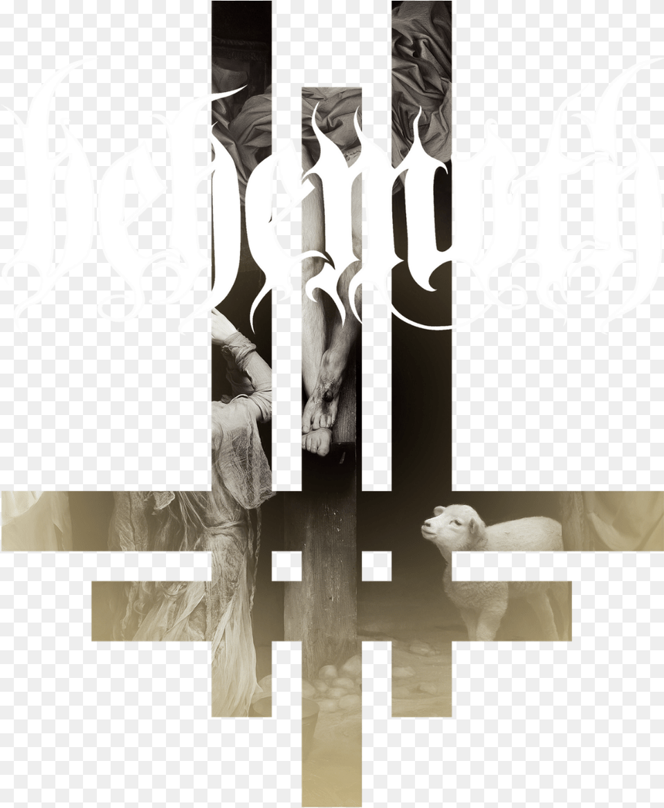 Behemoth Upside Down Cross, Art, Collage, Symbol, Clothing Free Transparent Png