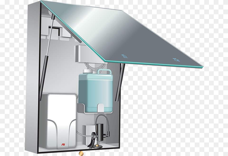 Behind Mirror Hand Dryer, Device, Electrical Device, Appliance, Heater Free Png Download