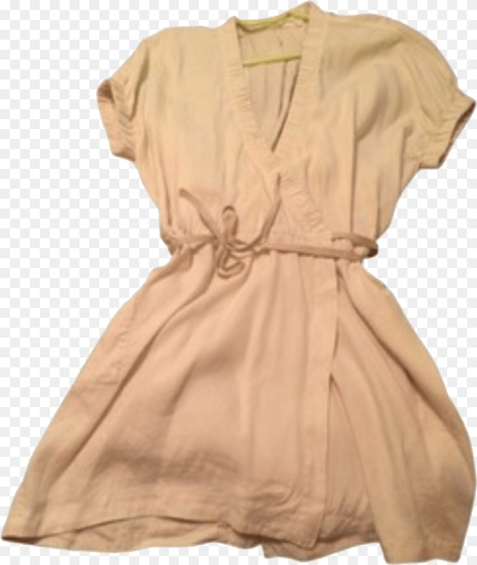 Beige Brown Dress Polyvore Moodboard Filler Dress Cocktail Dress, Blouse, Clothing, Person Png Image