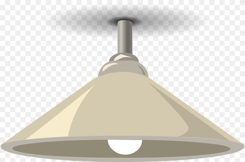 Beige Cone Ceiling Lamp Clipart, Lighting, Lampshade, Appliance, Ceiling Fan Free Png