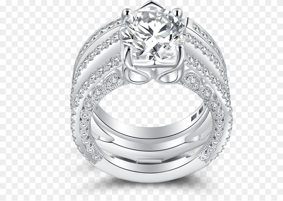 Being With You Wedding Ring Set Pre Engagement Ring, Accessories, Jewelry, Silver, Diamond Free Transparent Png