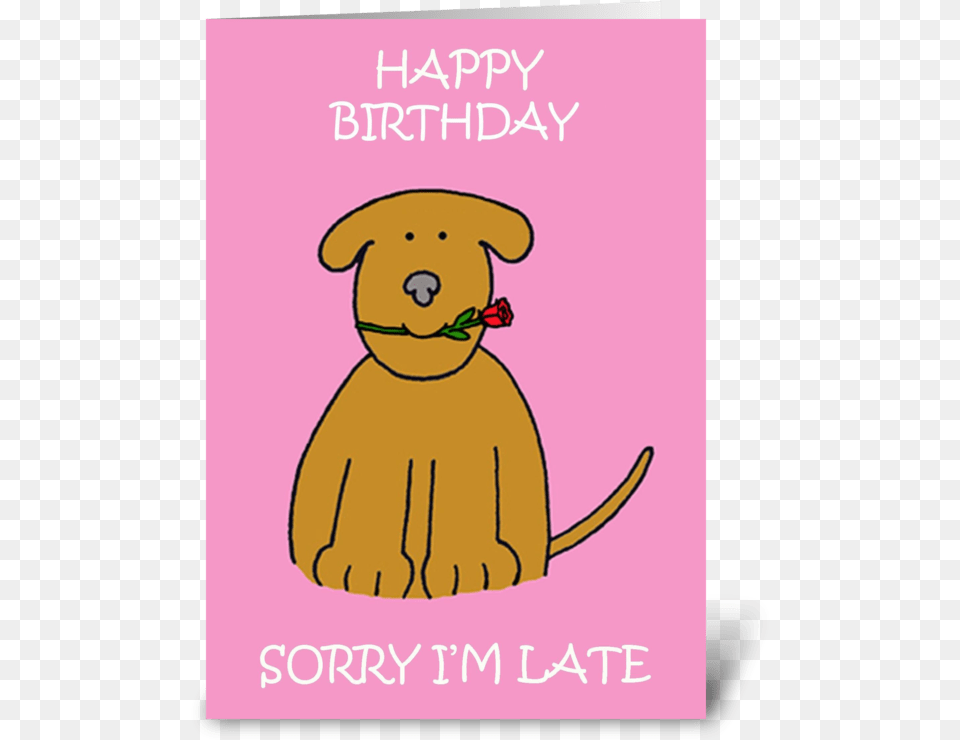 Belated Birthday Cute Puppy Greeting Card Belated Birthday Cute, Greeting Card, Mail, Envelope, Publication Free Png Download