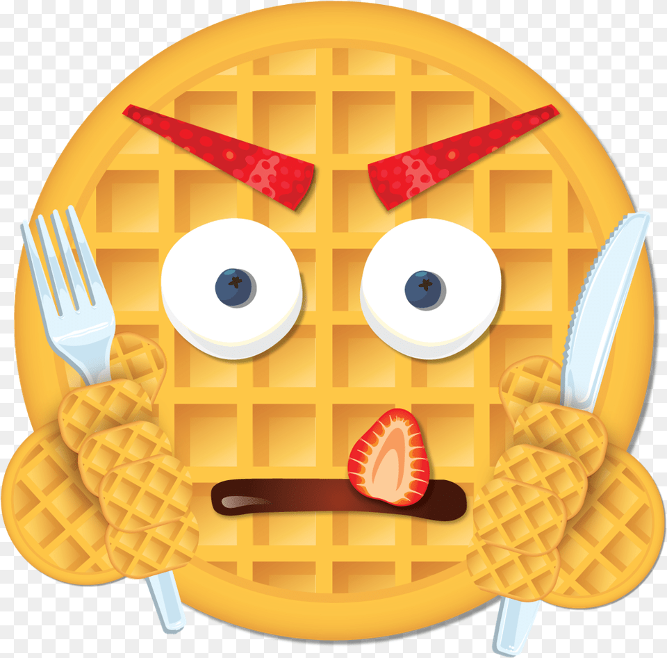 Belgian Waffle, Cutlery, Food, Fork, Cream Free Transparent Png