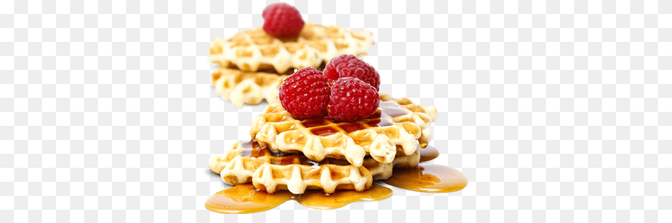 Belgian Waffle With Berries And Syrup, Food, Berry, Fruit, Plant Png