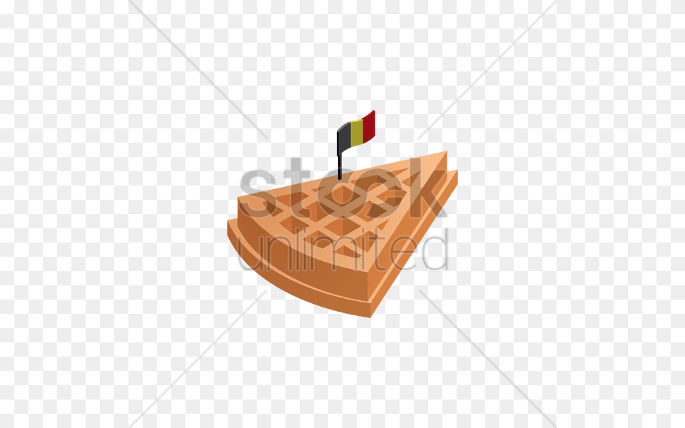 Belgian Waffle With Flag Vector Wood Png Image