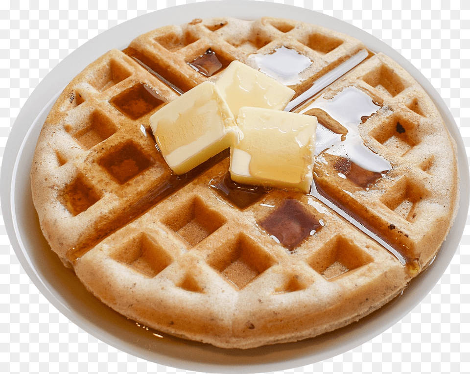 Belgian Waffles Will Be Served For Everyone By The, Plate, Food, Waffle Free Transparent Png